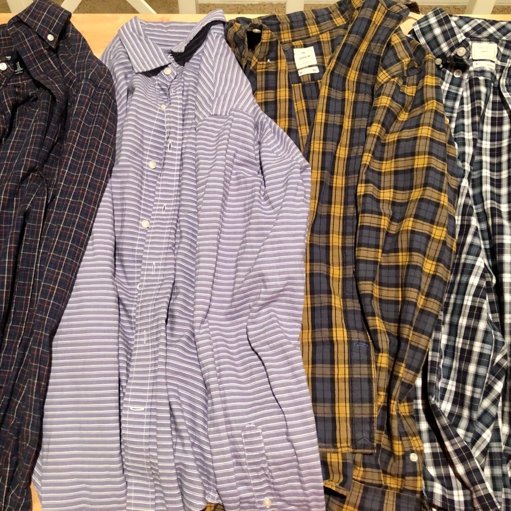 4 button down shirts